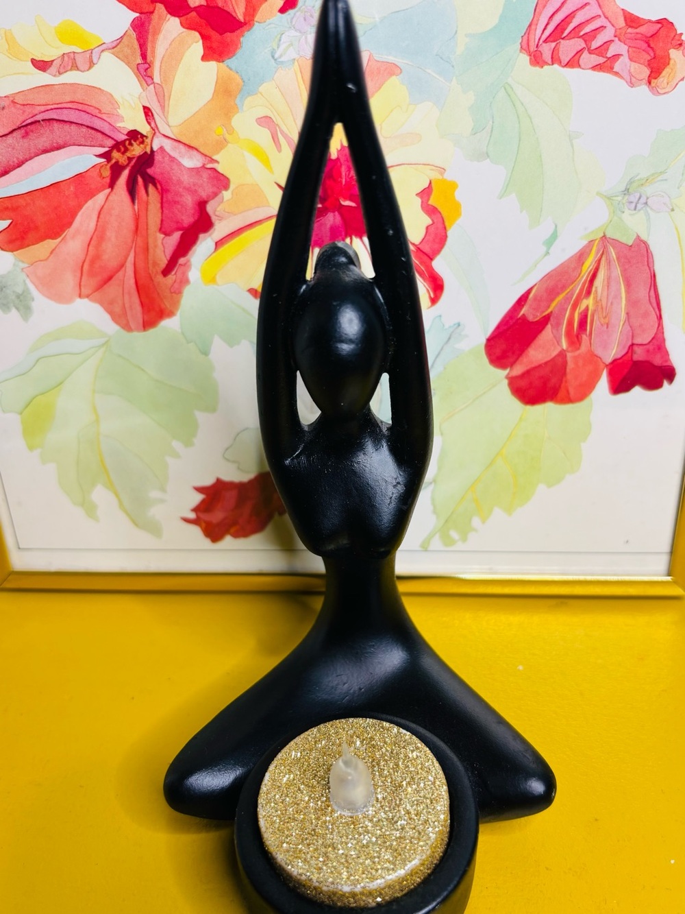 Yoga Pose Tealight Candle Holder - - Picture 5 of 6